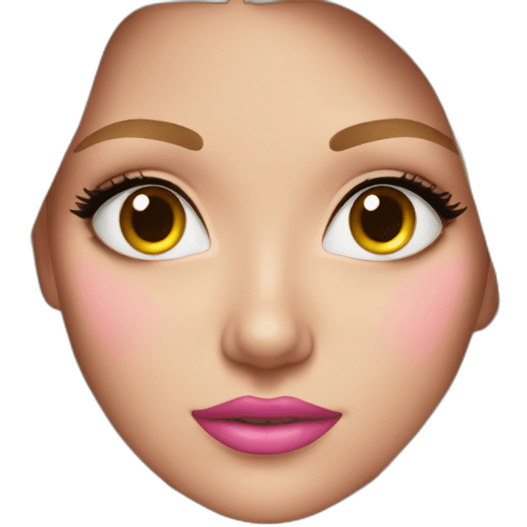 Pink eyeshadow blonde girl emoji