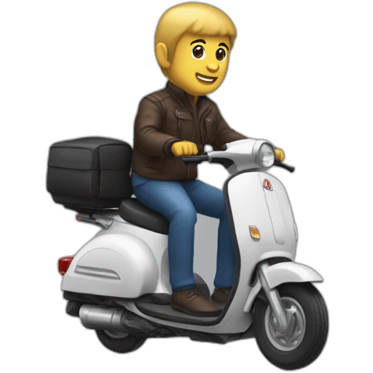 François hommage sur un scooter emoji