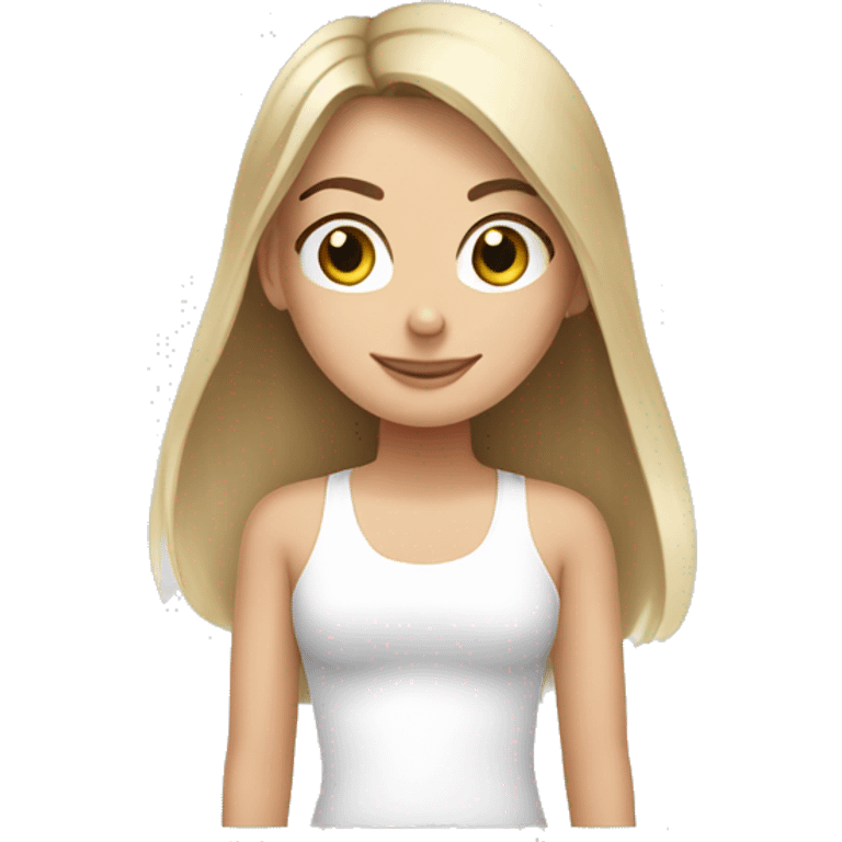 Pilates brunette white girl emoji