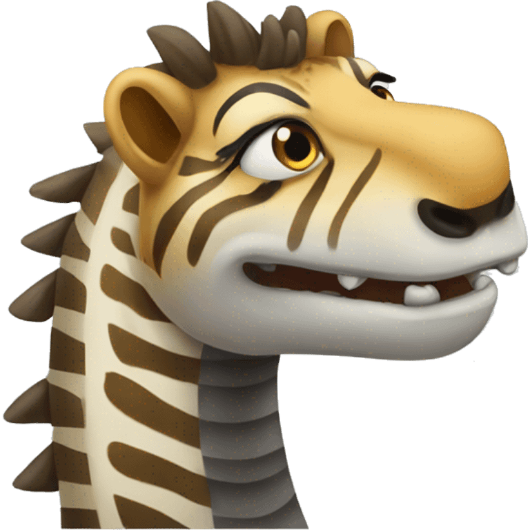 zebra alligator lion animal emoji