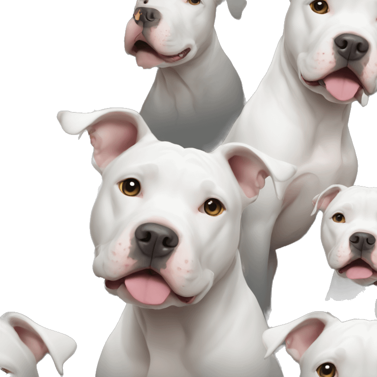 Grey and white pit bull emoji