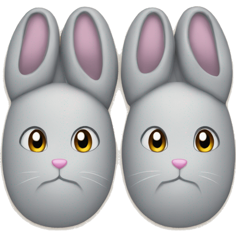 grey bunny slippers emoji