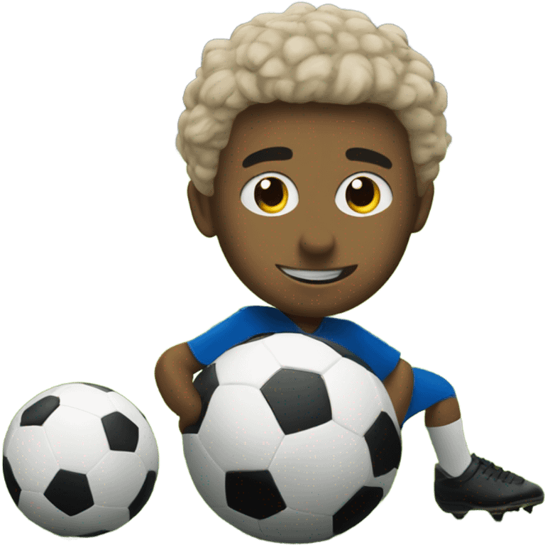 Geico playing with soccer ball emoji