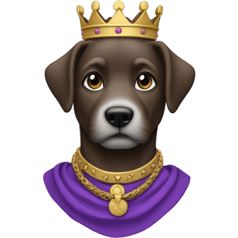 Female king corso with purple collar  emoji