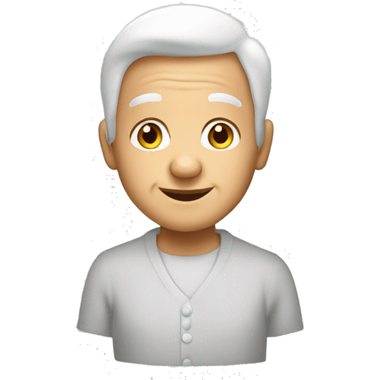 Grandpa, grandma, aunt, mom, dad, daughter, daughter, baby. White  emoji