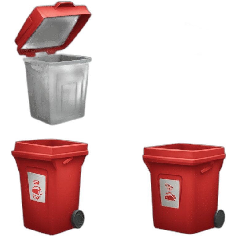 red trash can emoji