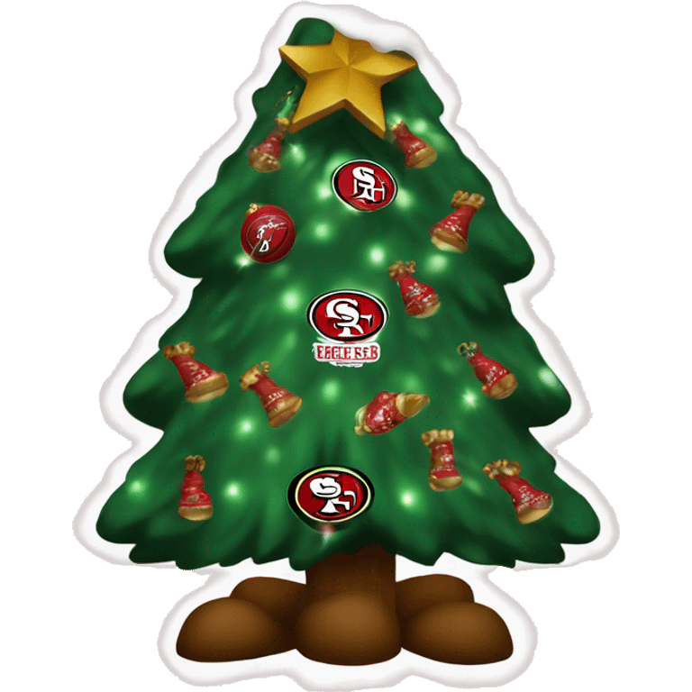 49er Christmas tree emoji