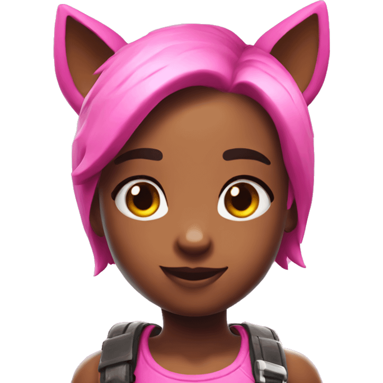 Cute pink fortnite skin emoji