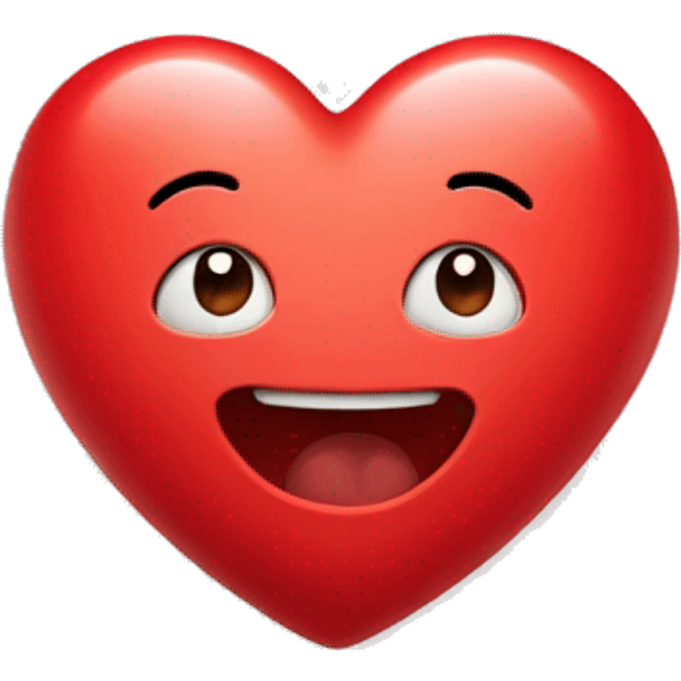 cute red smiling heart emoji