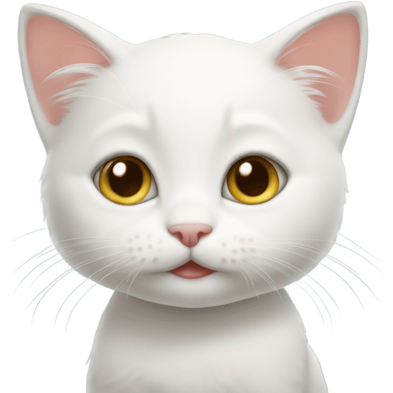 Cute white kitten emoji