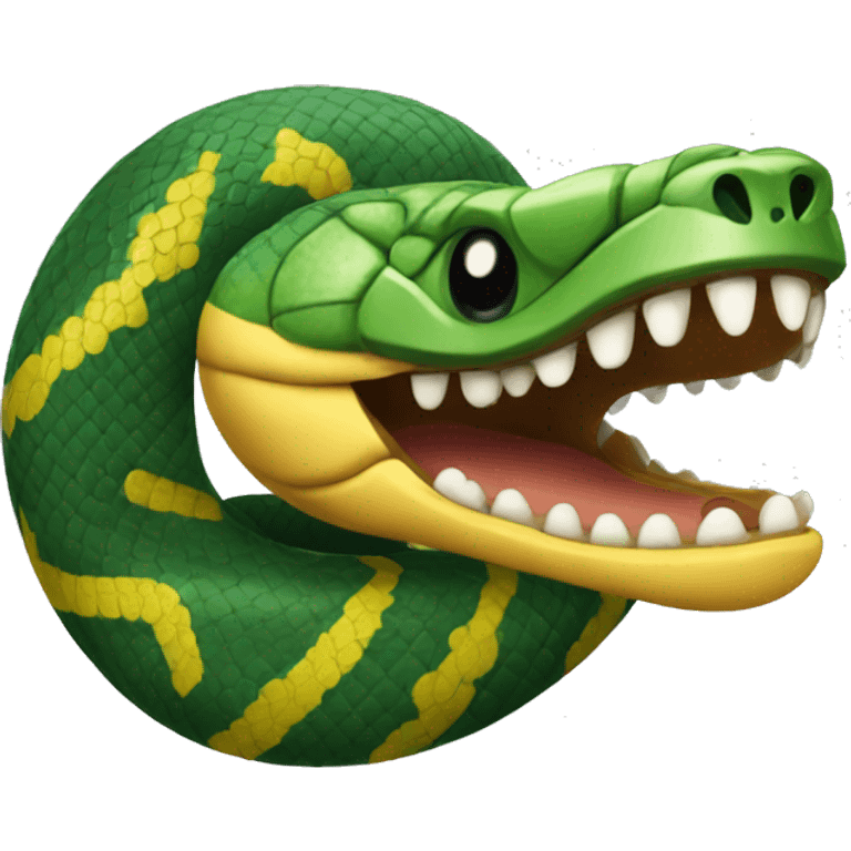 Serpiente con casco emoji