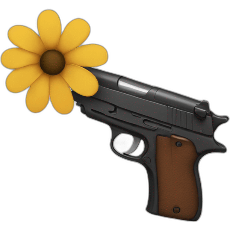 Gun flower emoji