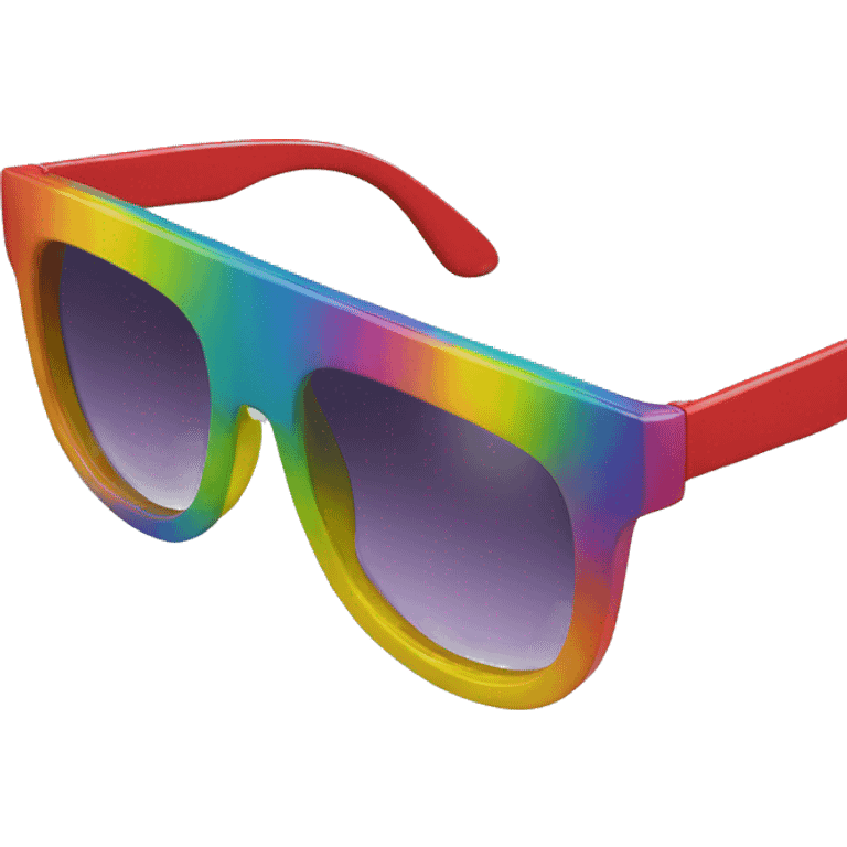 Rainbow sunglasses emoji