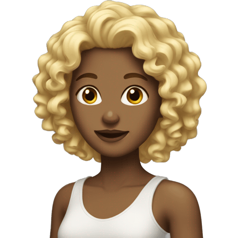 Blonde curly hair girl emoji