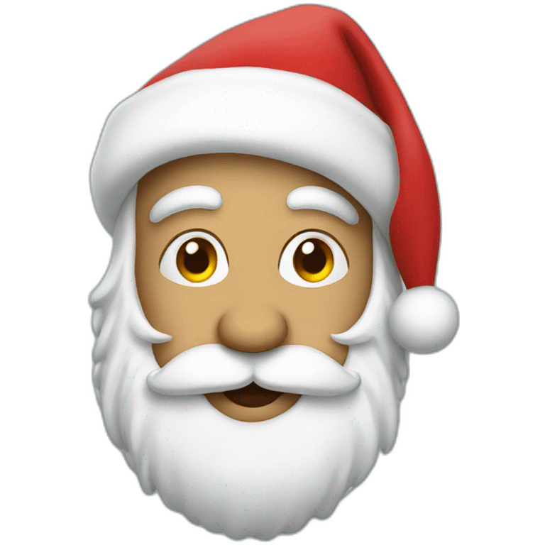 santa sticking out his lips emoji