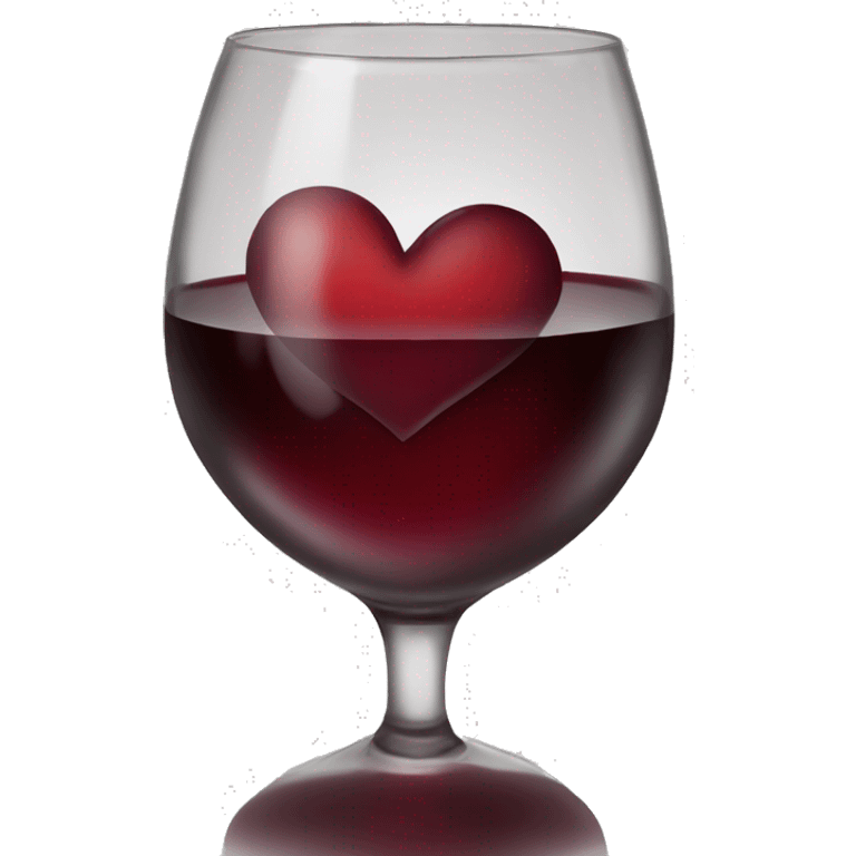 Red wine heart emoji