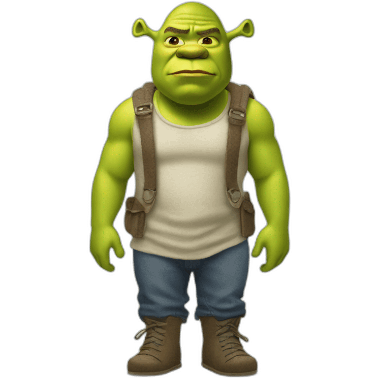 Shrek con ropa de baño emoji