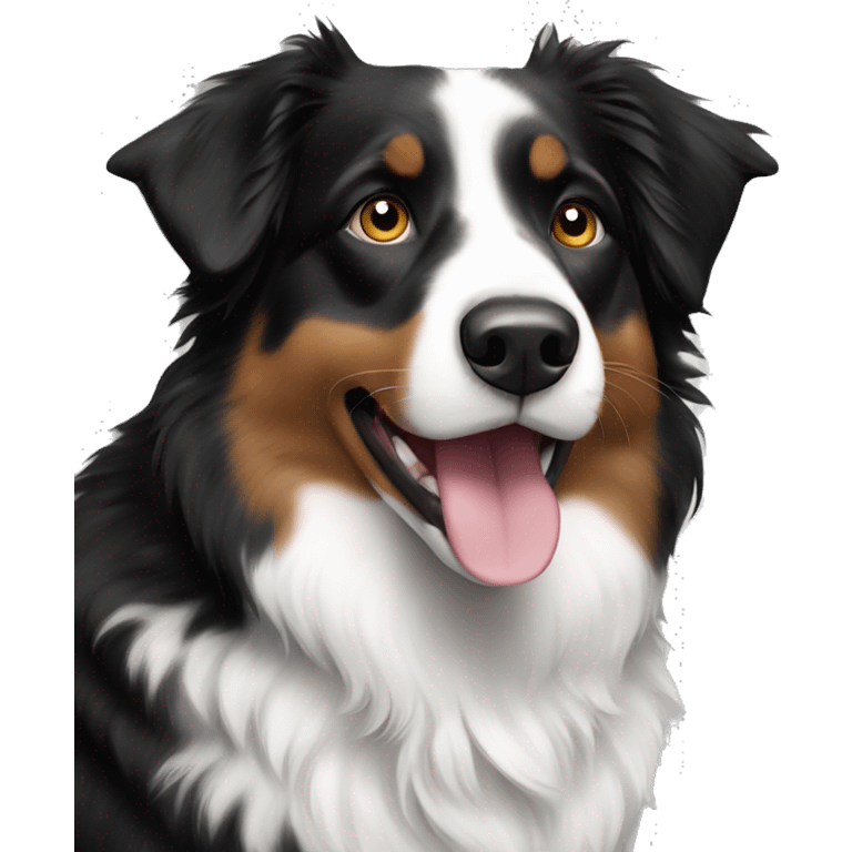 Black and white Australian shepherd emoji