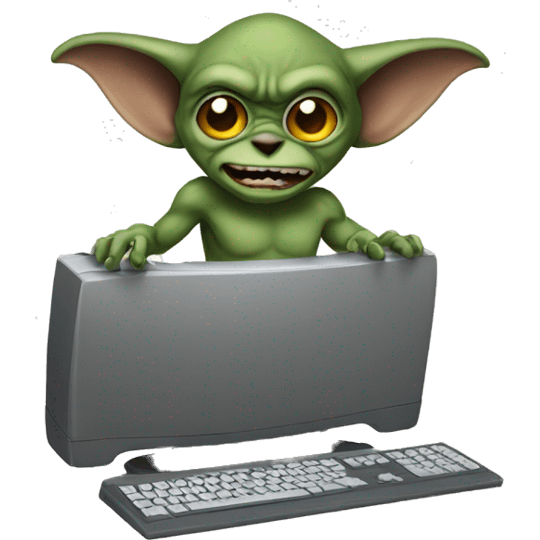 gremlin with computer emoji