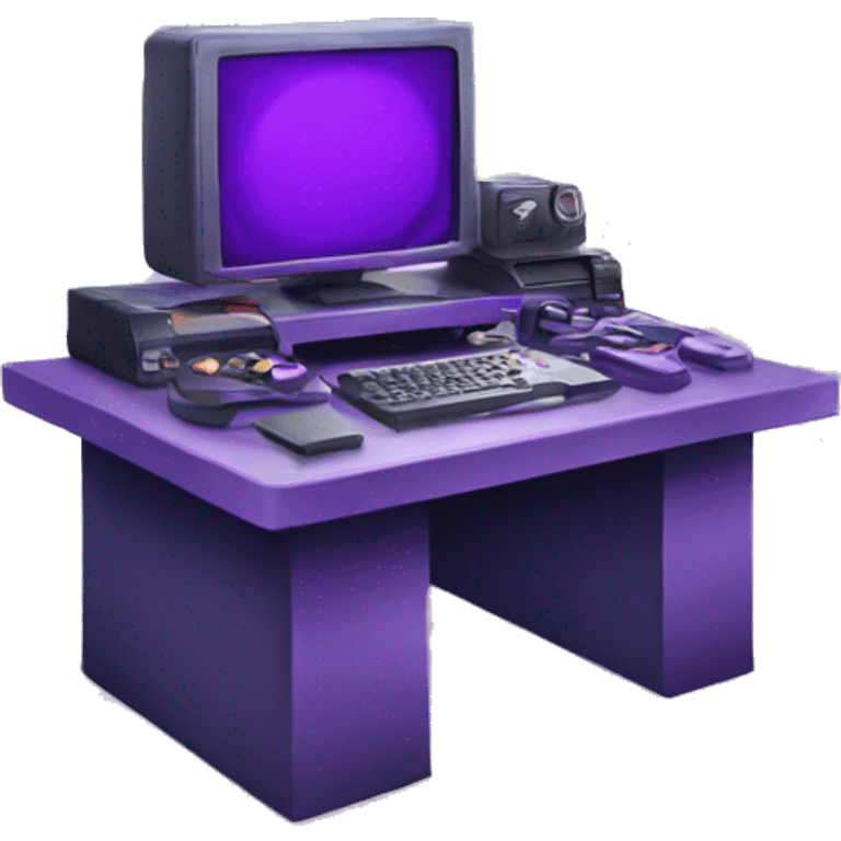 purple gaming set up emoji