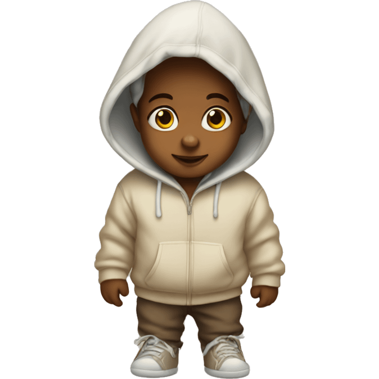 Baby wearing a hoodie  emoji