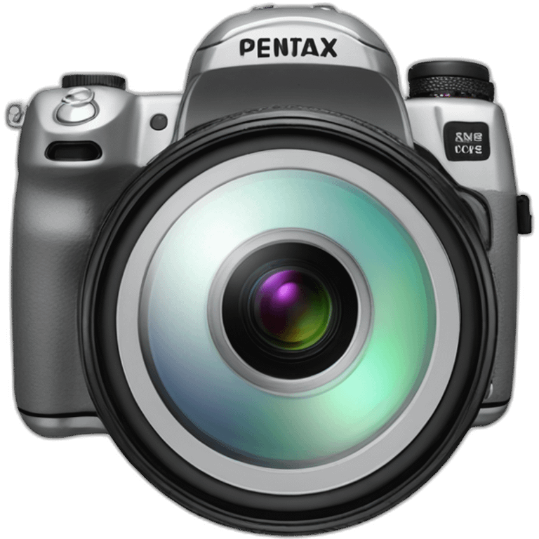 silver pentax K-1 with lens emoji