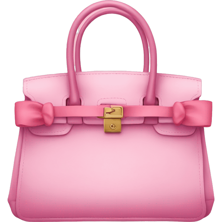 Birkin bag with pink bows emoji