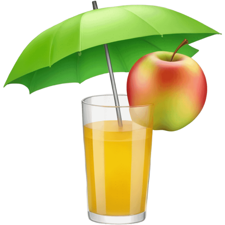 apple juice with umbrella emoji