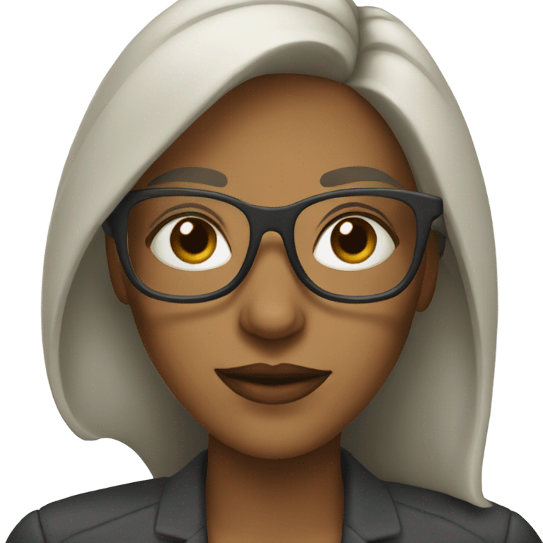 Woman with glasses emoji