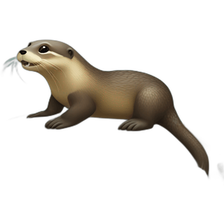 Loutre sur tortue emoji