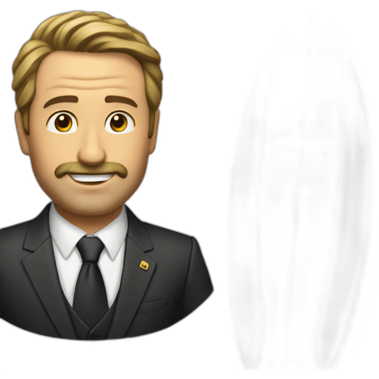 presidente boric en tabla de surf emoji