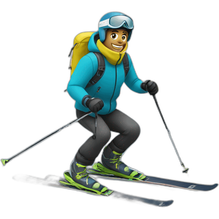 Men skiing emoji