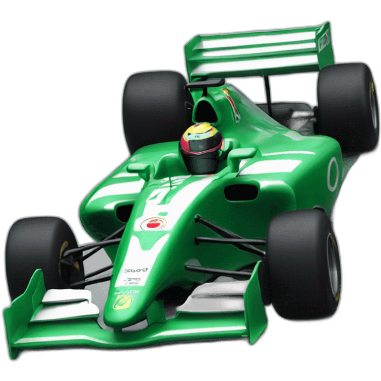 Formula 1 car green emoji