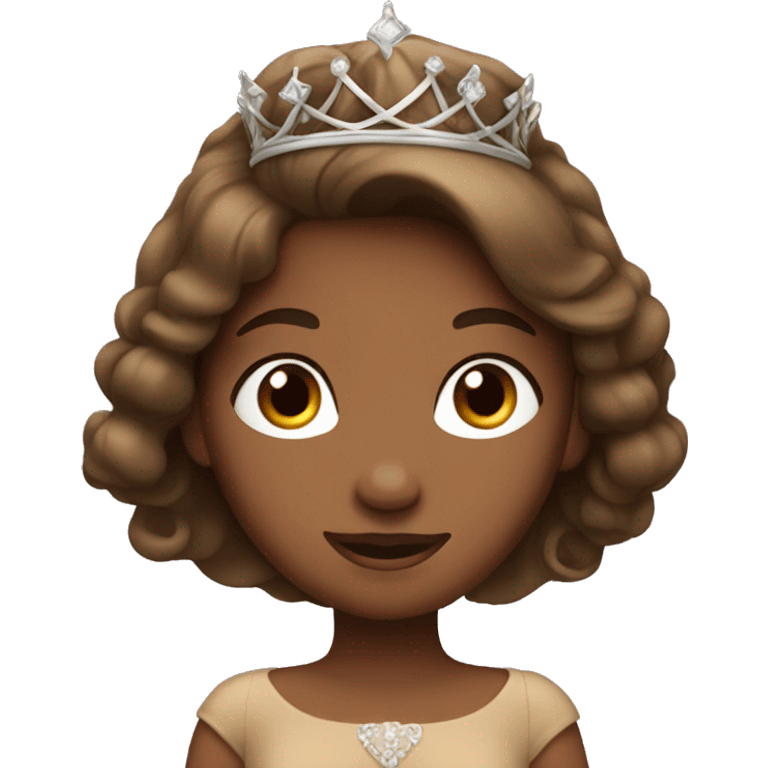 a princess with a brown dress emoji