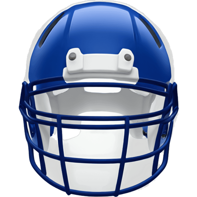 white speedflex football helmet with blue face mask and visor emoji