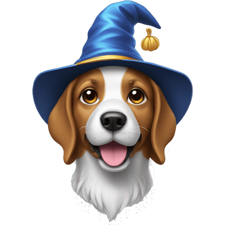 dog with a wizard hat emoji