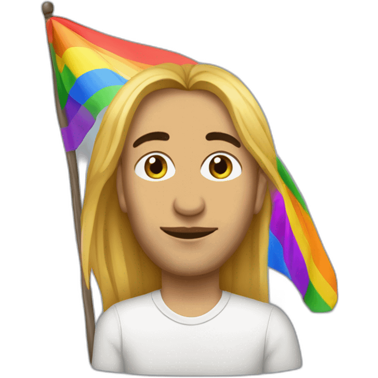 zemmour avec un drapeau LGBT emoji