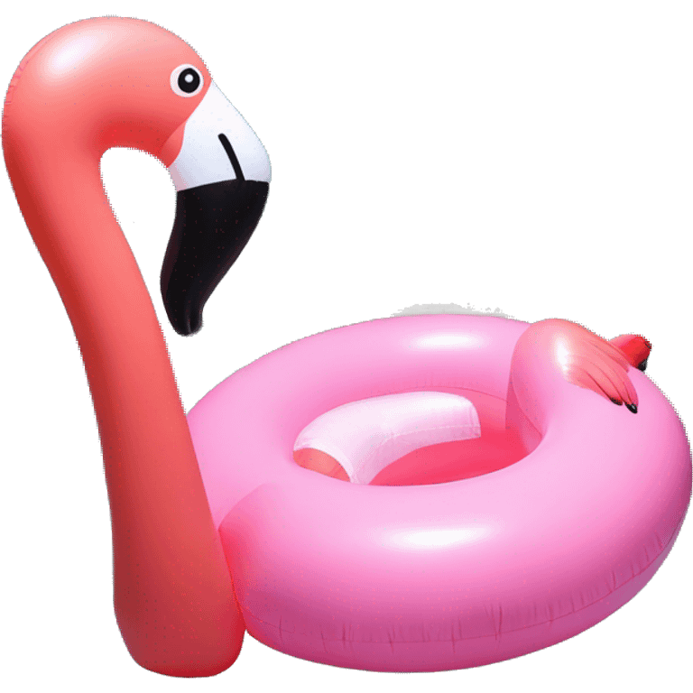 flamingo inflatable pool toy emoji