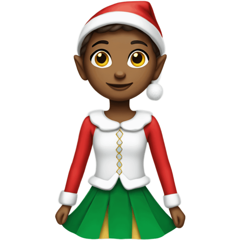 Elf on the shelf girl with a skirt emoji