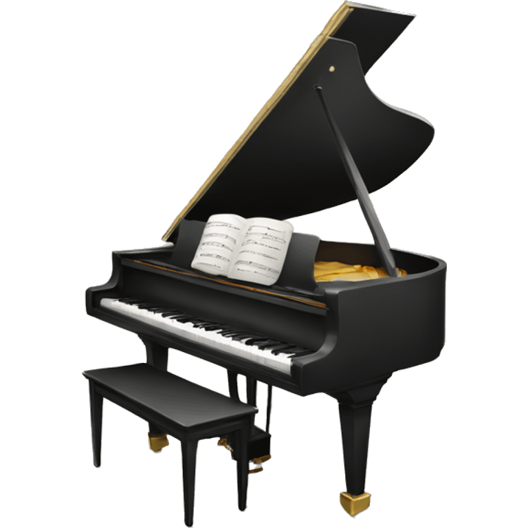 a piano with a crown on the corner emoji