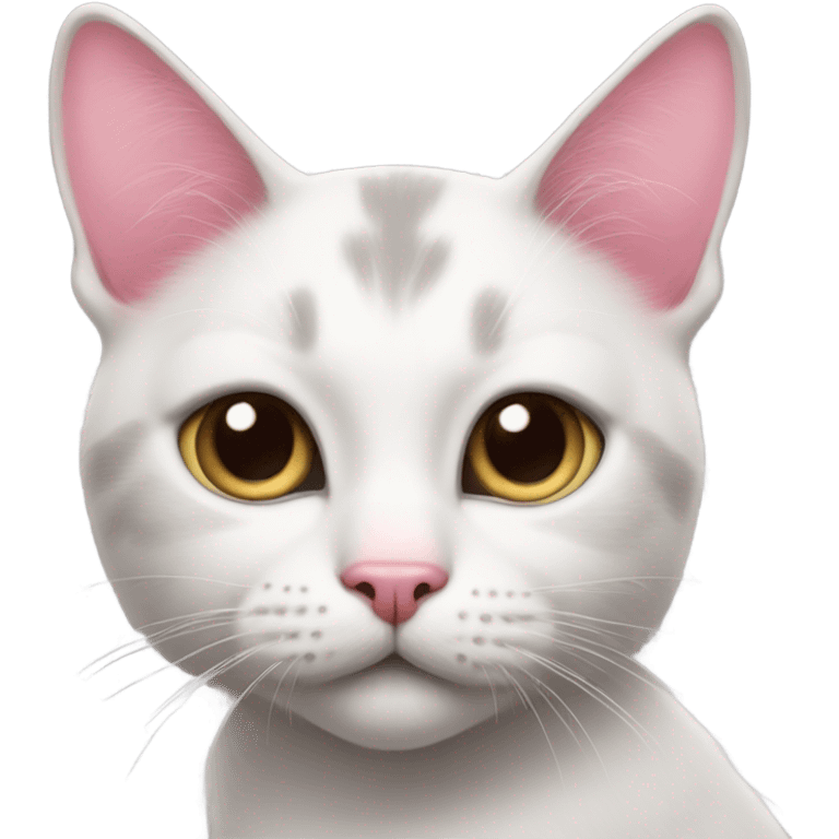 Cat with pink kiss emoji