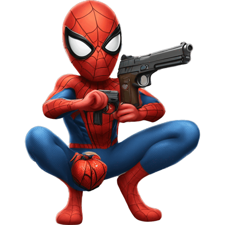 Spider man with a gun emoji