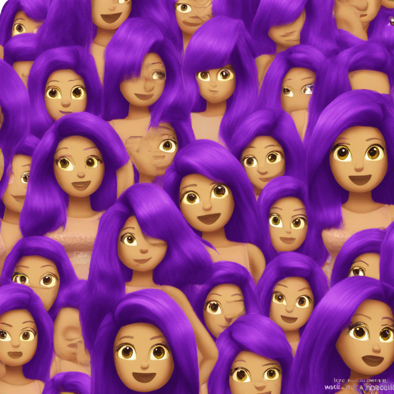 Nicki Minaj hair purple  emoji