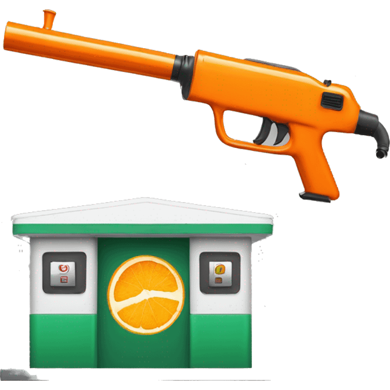 create an orange oil feeder gun in a gas station emoji