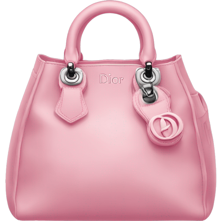 Pink bag that says dior  emoji