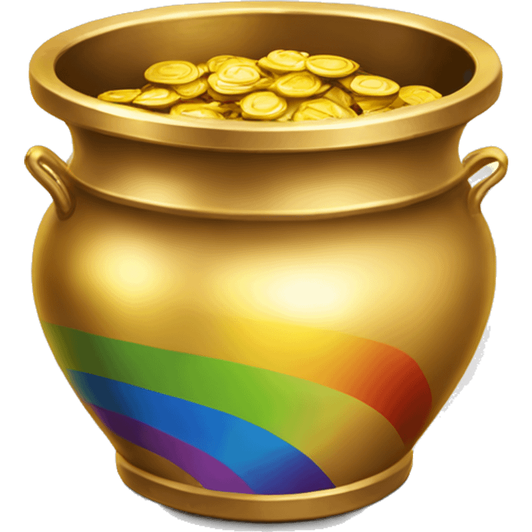 golden pot end of rainbow poker cips emoji