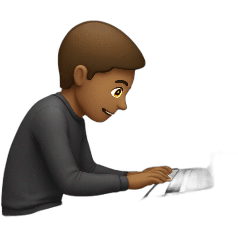 person tiping on keyboard animated emoji