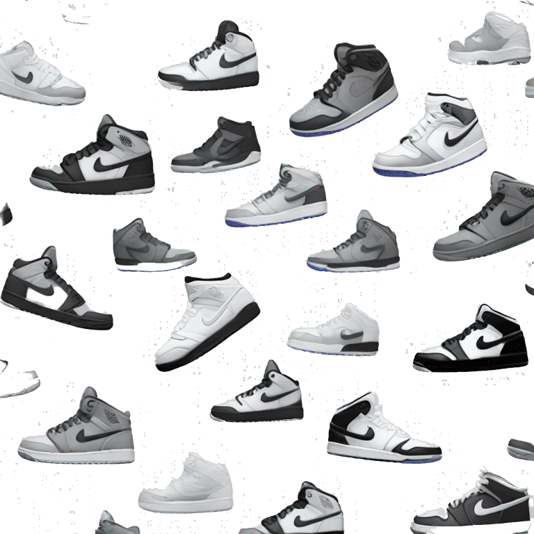 grey white black nike air Jordan shoes emoji