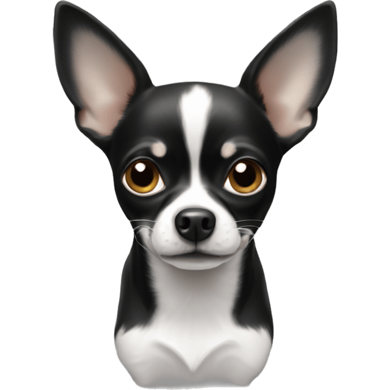 Black and white Chihuahua  emoji