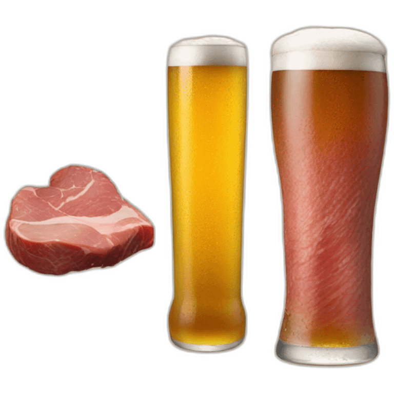 Beer and meat emoji